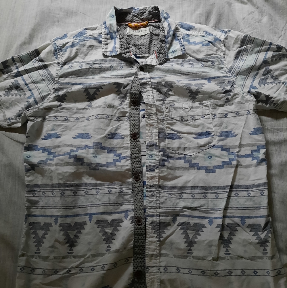 Free Planet Short-Sleeve Button-Down